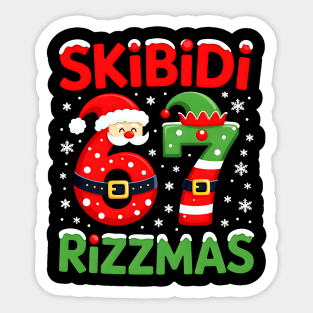 Skibidi Rizzmas, Funny Slang, Funny Meme Sticker